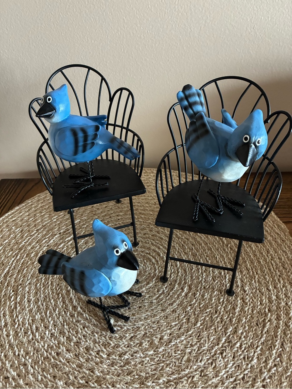 Hobby Lobby Blue Jays Bird Figurine Trio - Decor